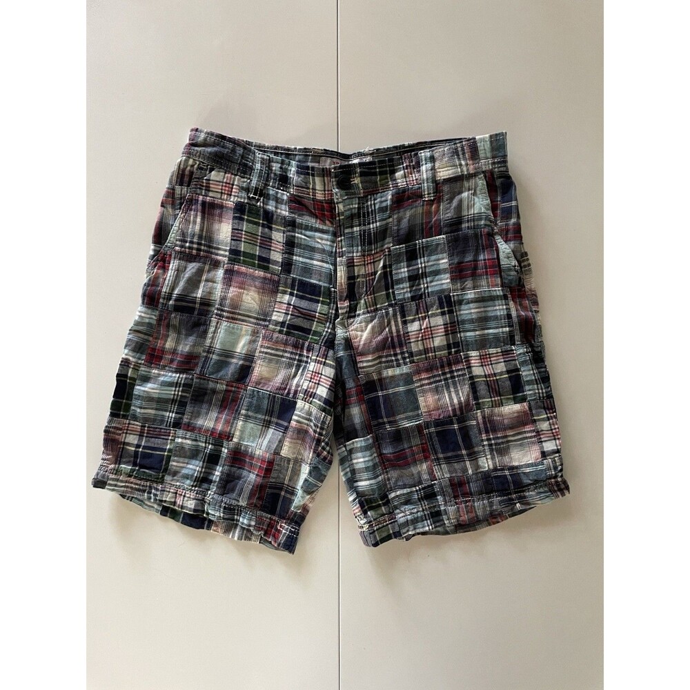 Men’s Izod Saltwater Madras Patchwork Shorts Size 34x9
